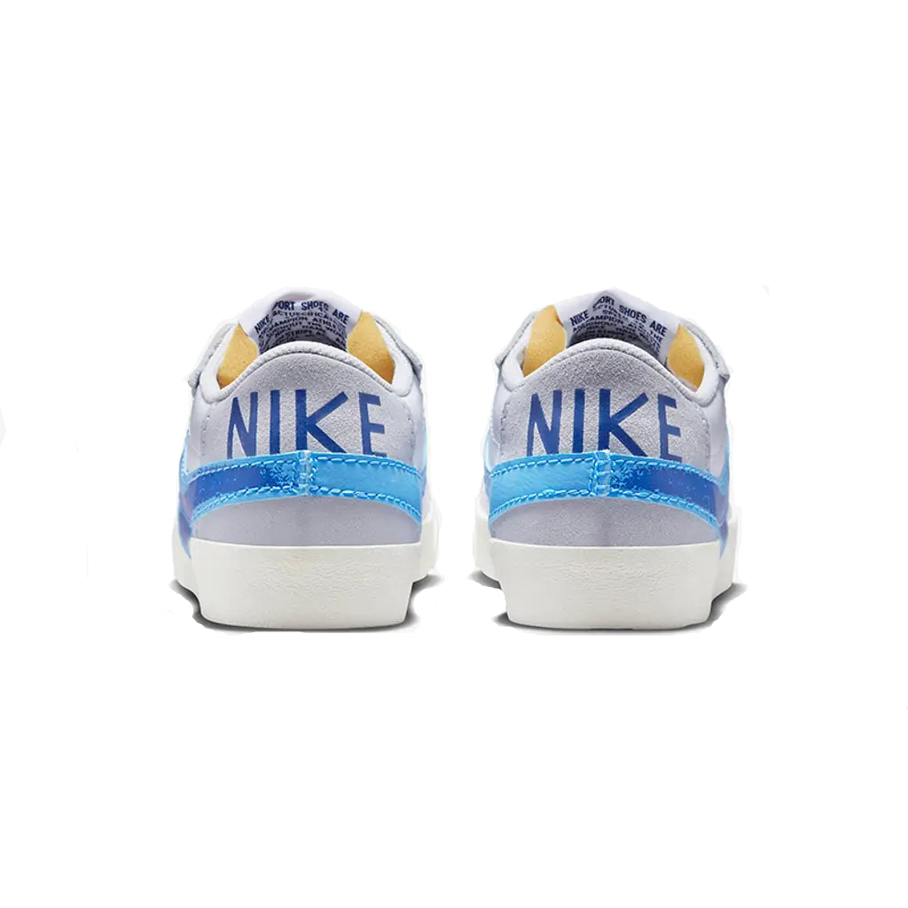 Nike Blazer Low '77 Jumbo-Doppio Swoosh Bianco Blu Università